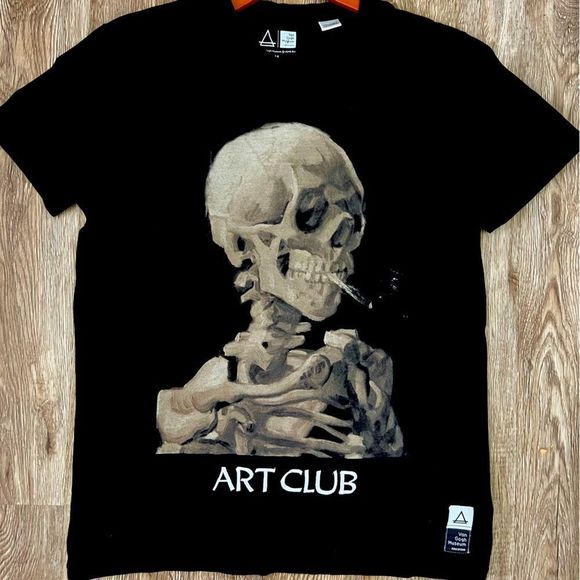 Eleven Paris Other - Eleven Paris Mens Art Club Graphic T-Shirt, Black, Med